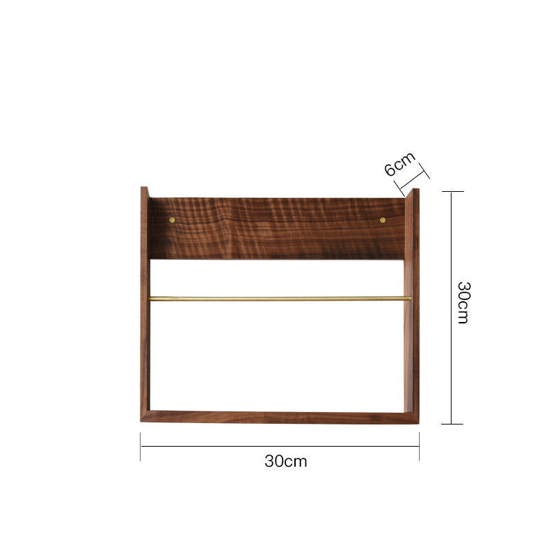 Walnut Brass Magazine Wall Rack The Unalia Brand