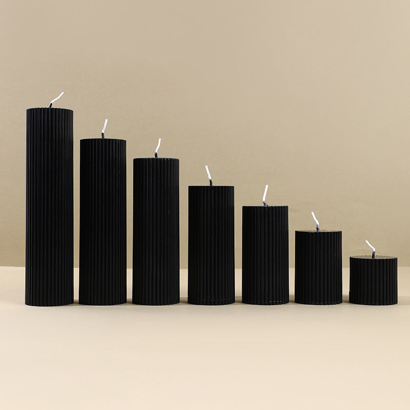 Black Cylinder Soy Candles The Unalia Brand