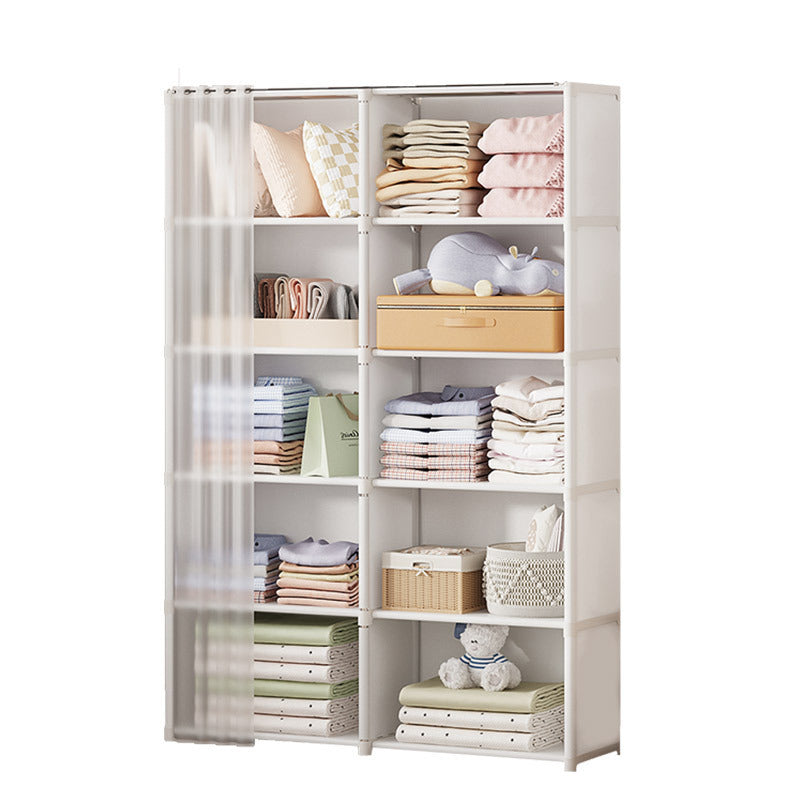 Dust-proof Wardrobe Household Bedroom Storage Cabinet Combination Locker Small Wardrobe Storage Rack The Unalia Brand