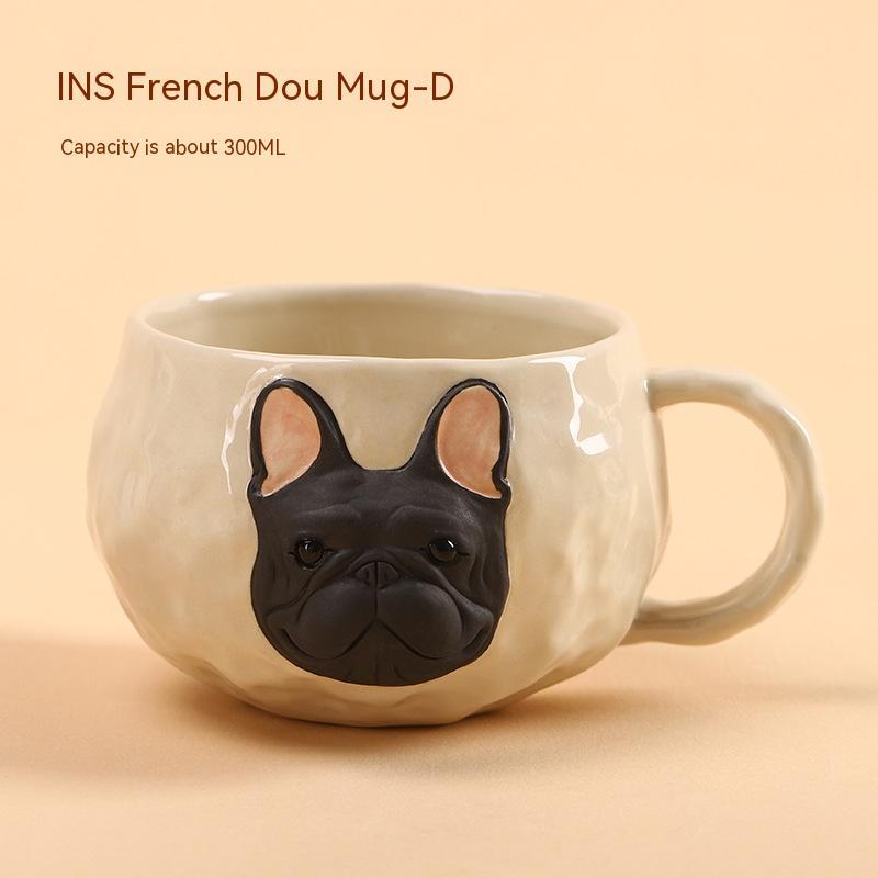 Handmade French Bulldog Coffee Cup Original Design The Unalia Brand