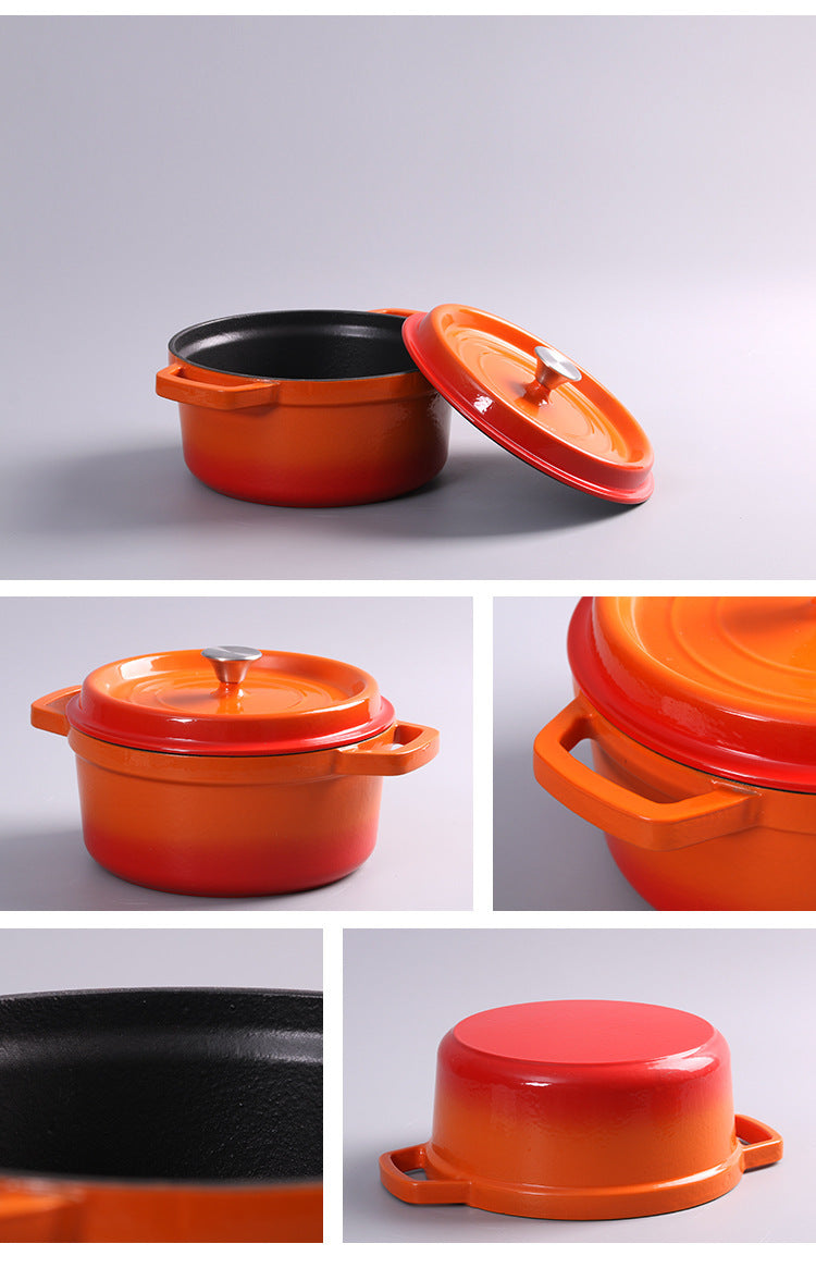 Enamel Pot Uncoated Old-fashioned Home The Unalia Brand