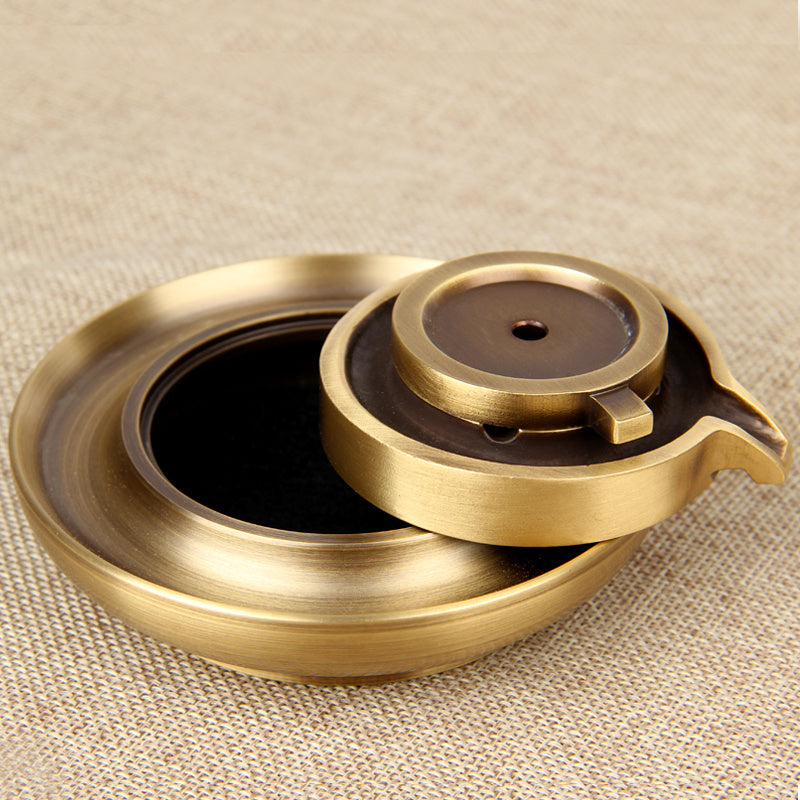 Copper Stone Grinding Backflow Incense Burner Ornament The Unalia Brand