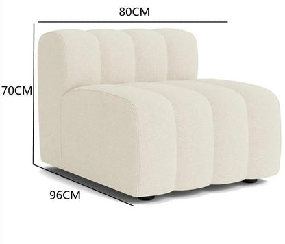 Lamb Velvet Curved Sofa Combination The Unalia Brand