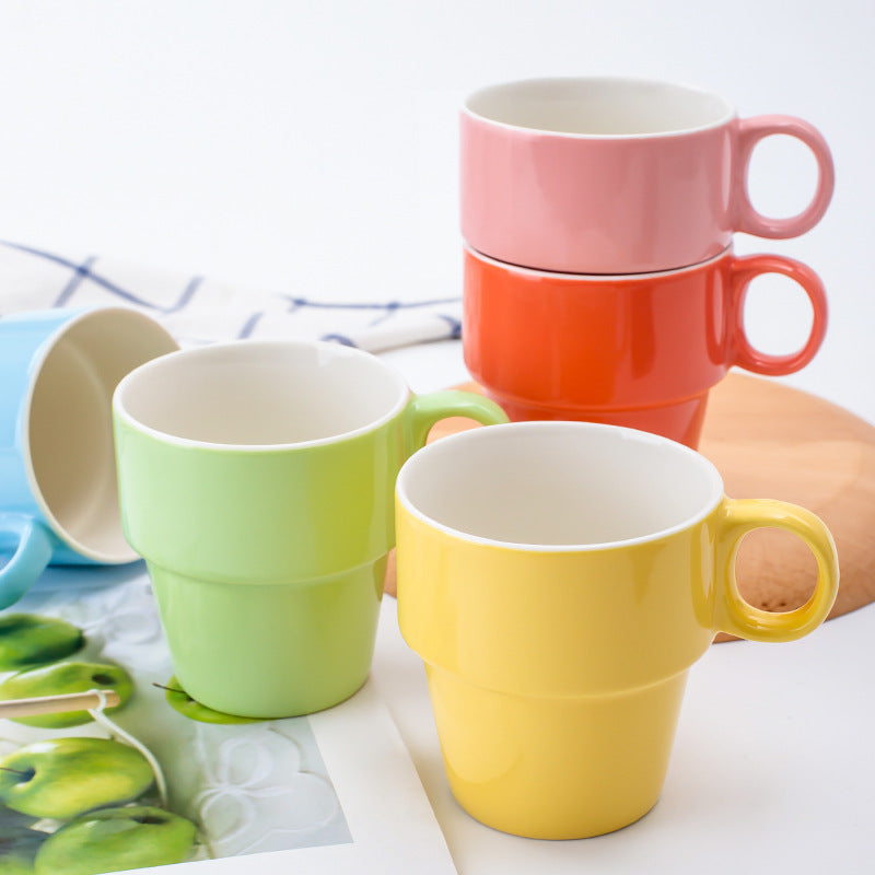 6-Piece Assorted Stacked Mugs The Unalia Brand