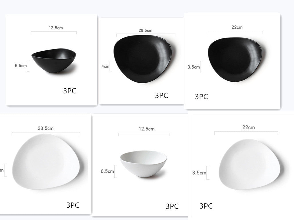 Black and White Dinnerware Set The Unalia Brand