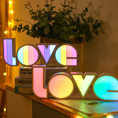 Rainbow LED LOVE Light The Unalia Brand