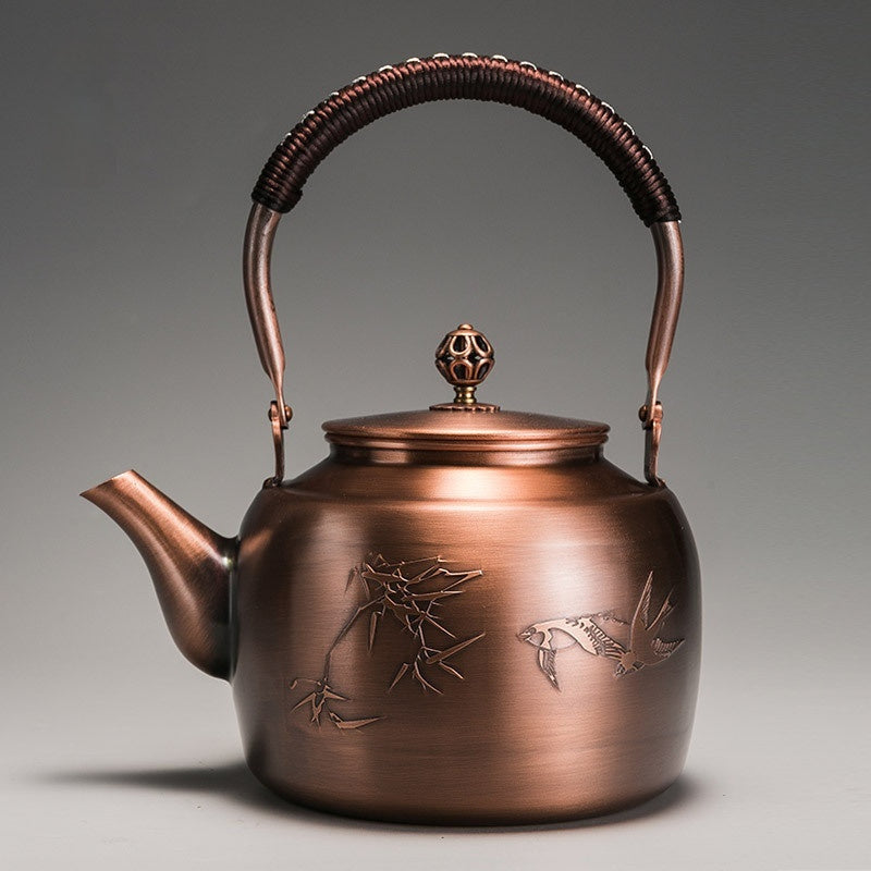 Copper Boiling Water Manual Mechanism Antique Tea Brewing Pot The Unalia Brand