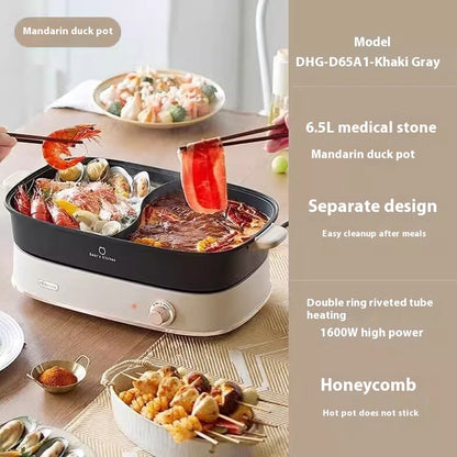 Mandarin Duck Hot Pot Electric Chafing Dish Split Multifunctional The Unalia Brand