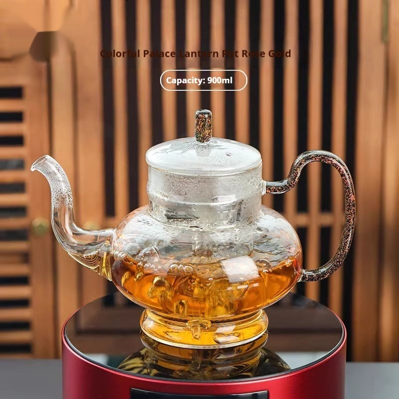 Colorful 900ml Heat-resistant Glass Teapot The Unalia Brand