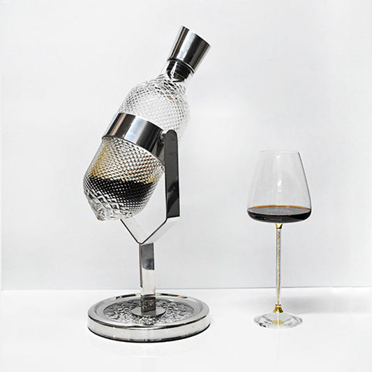 Rotating Gyro Crystal Swing Wine Decanter The Unalia Brand