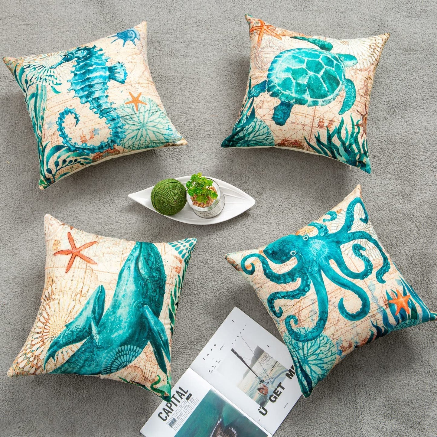 Assorted Sea Creatures Pillowcases The Unalia Brand