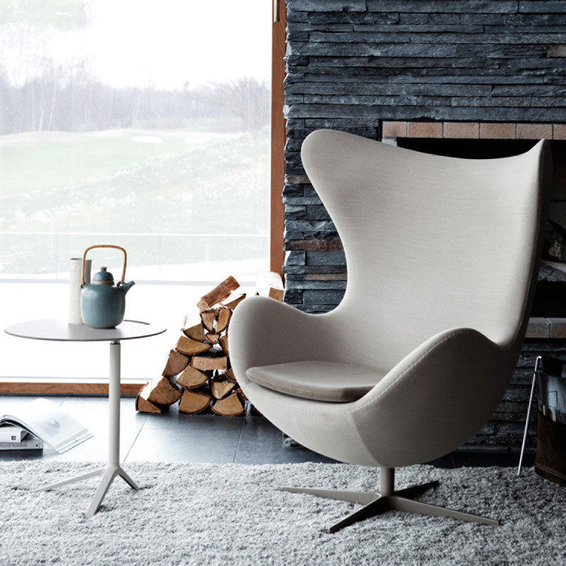 Living Room Fashion Study Swivel Eggshell Chair The Unalia Brand